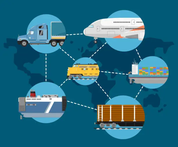 A cargo ship sailing at sea, representing the role of efficient transportation modes, such as sea freight, in global supply chains and the importance of maximizing load capacity to enhance transportation efficiency.